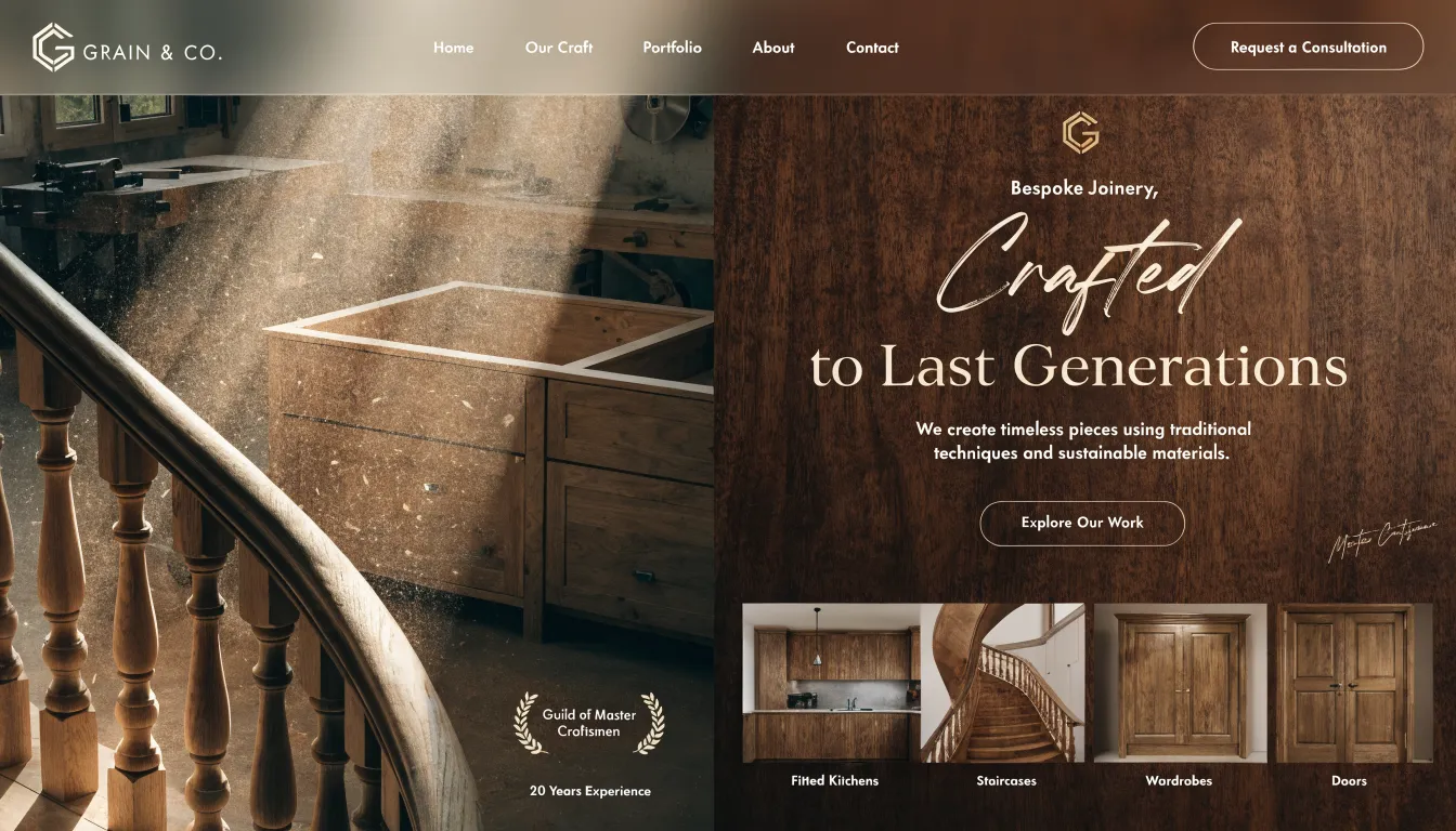 Grain & Co website design