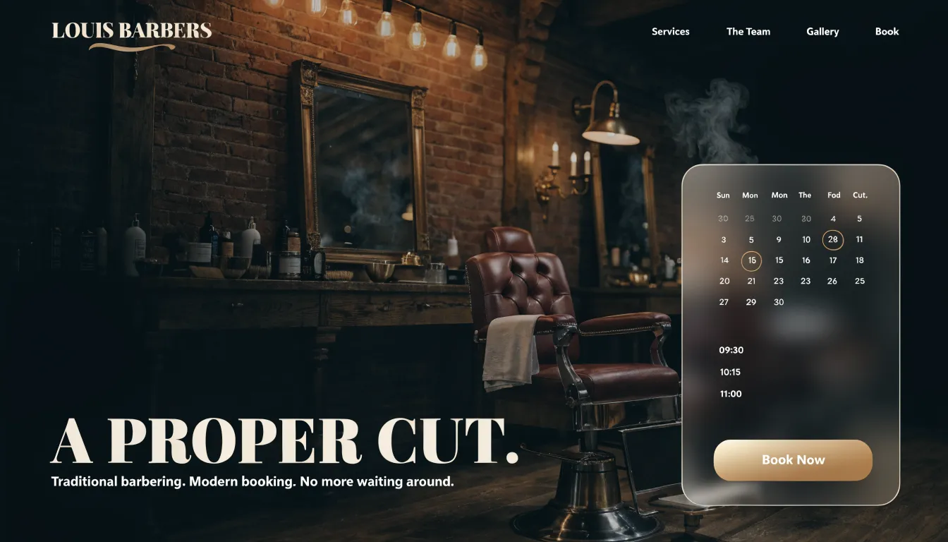 Louis Barbers website design
