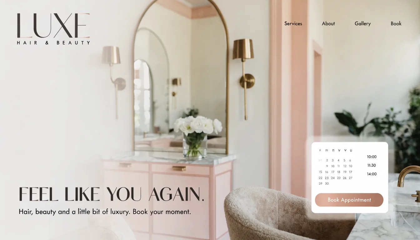 Luxe Hair & Beauty website design